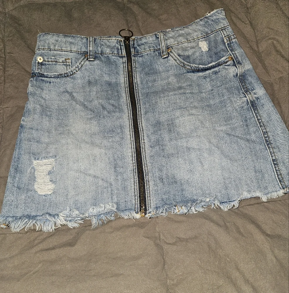 STS Blue Emily zip front mini skirt